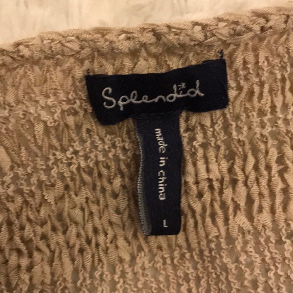 Beautiful tan Splendid sweater - Picture 2 of 5